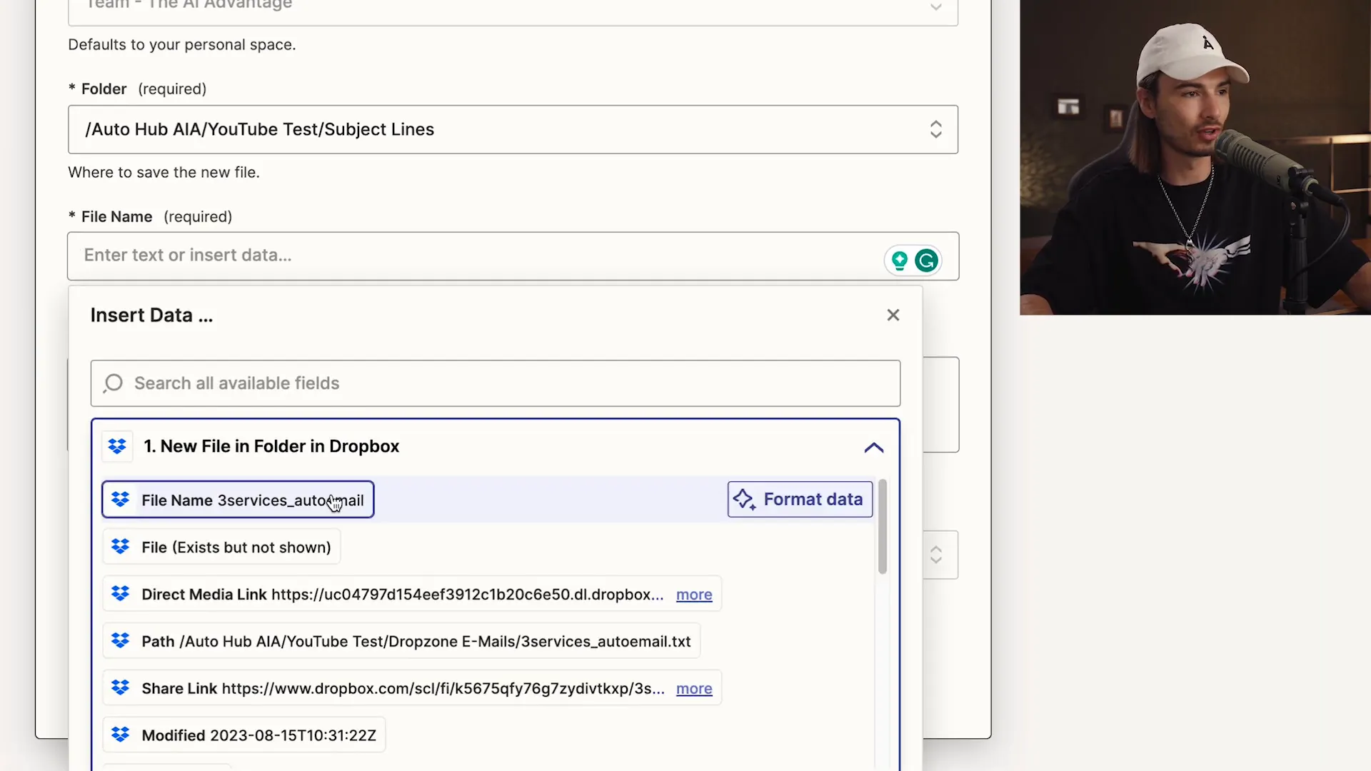Saving outputs in Dropbox