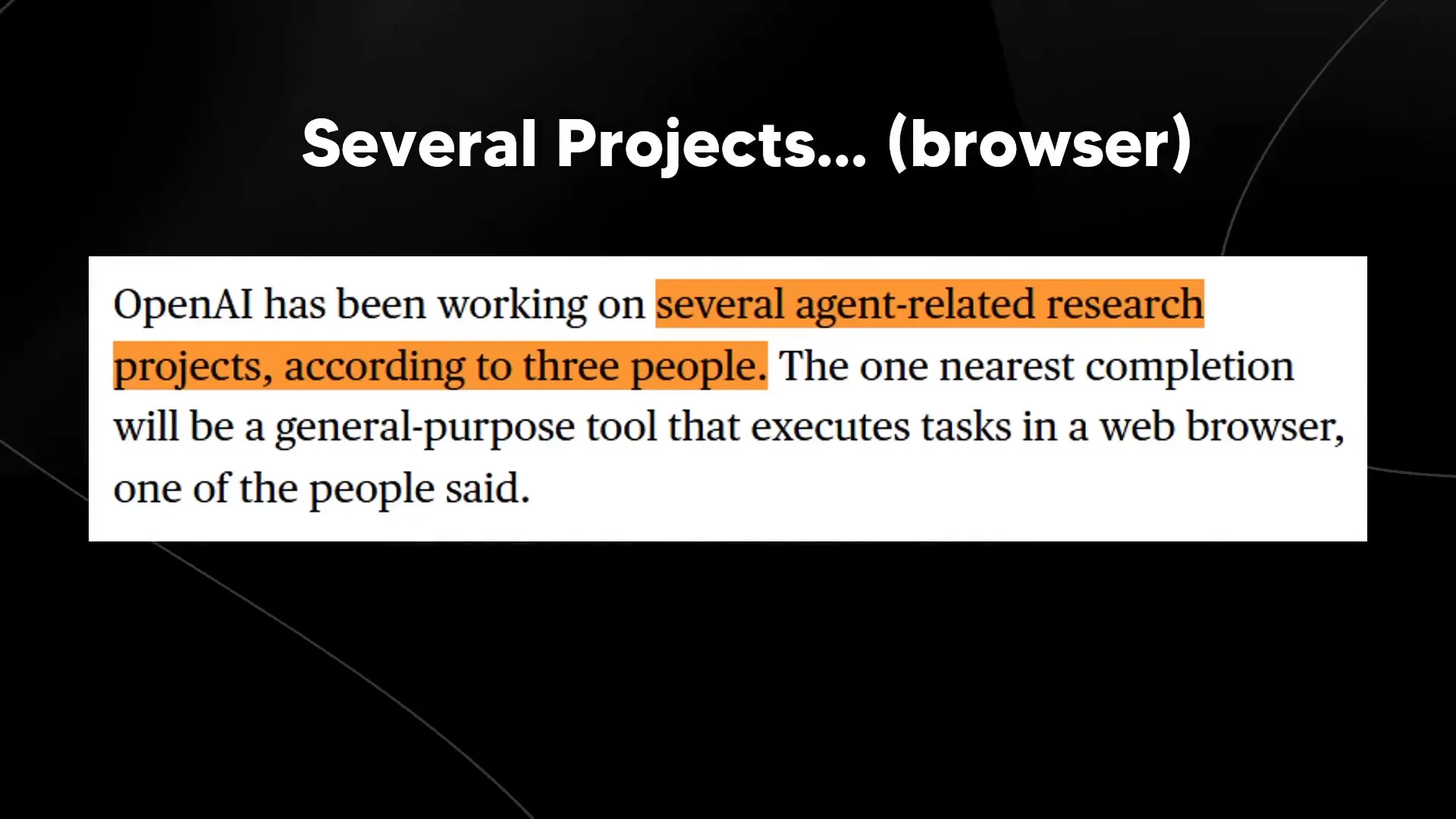 Multiple agents in development