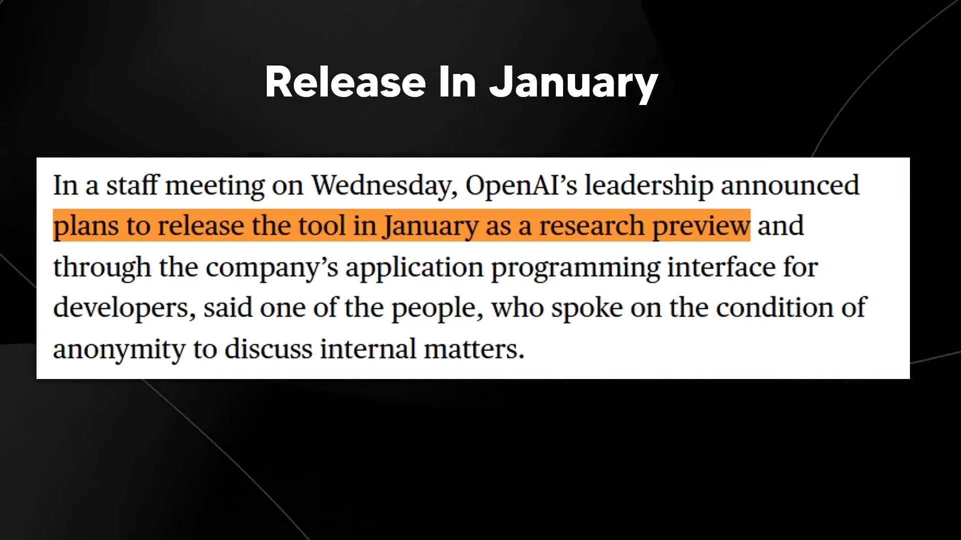 Release timeline for the Operator Agent